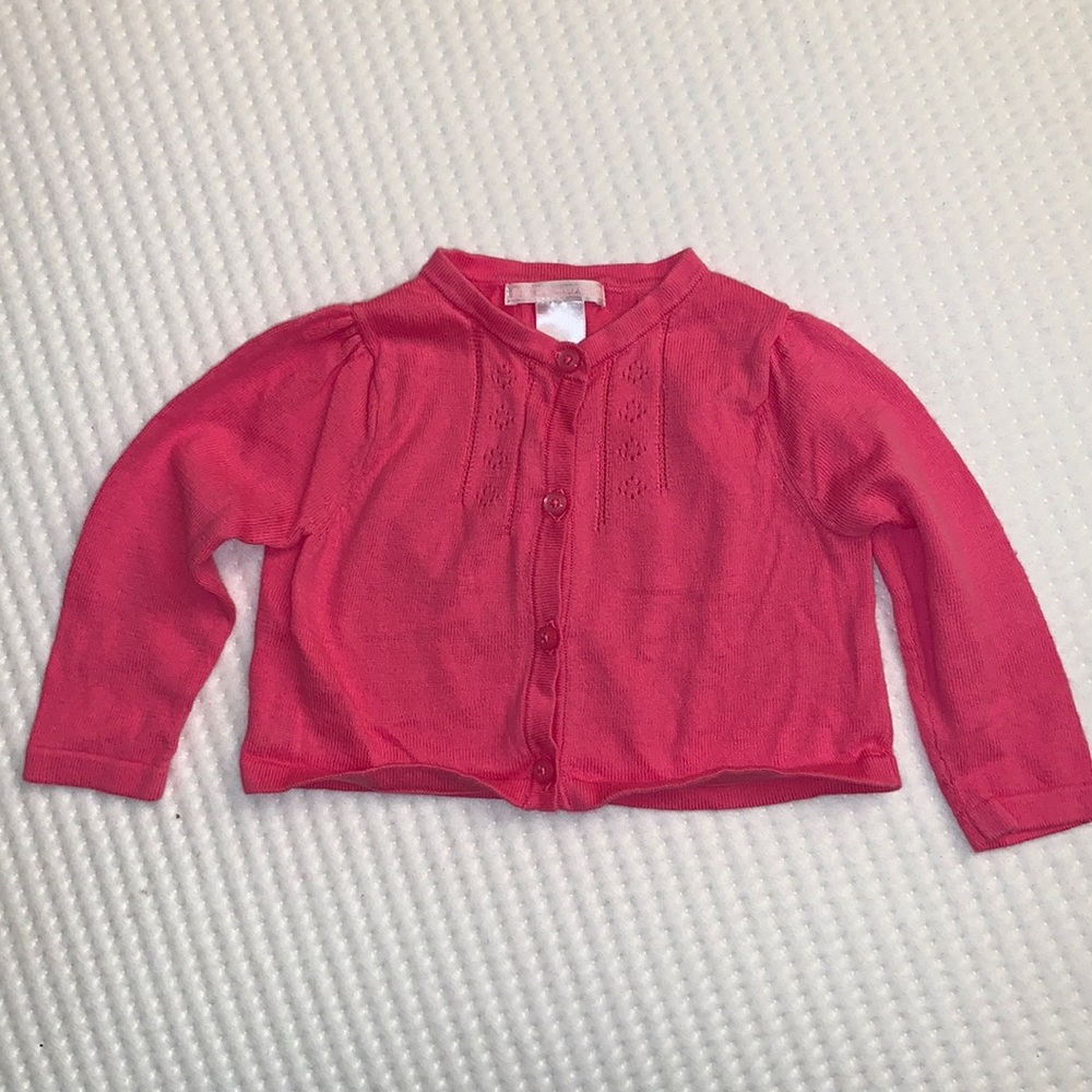 Janie and Jack hot pink cardigan
